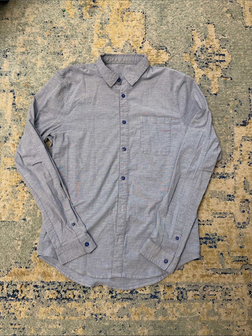 lululemon athletica Light Gray Long-Sleeve Button-Down Shirt